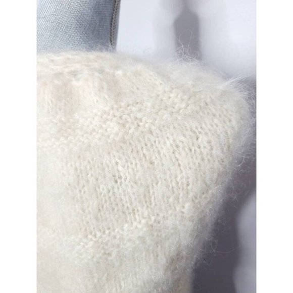 Vintage Mohair Stole, 1960s Bridal Shawl, Vintage Wrap Sweater - Picture 7 of 8